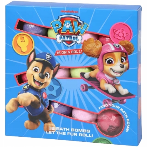 KULE MUSUJĄCE do kąpieli dla dzieci PAW PATROL owocowe kolorowe 12 sztuk E