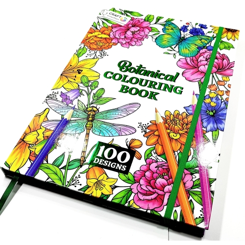 KOLOROWANKA ANTYSTRESOWA TWARDA OPRAWA 100 STR A4 200 GSM BOTANICAL 2026