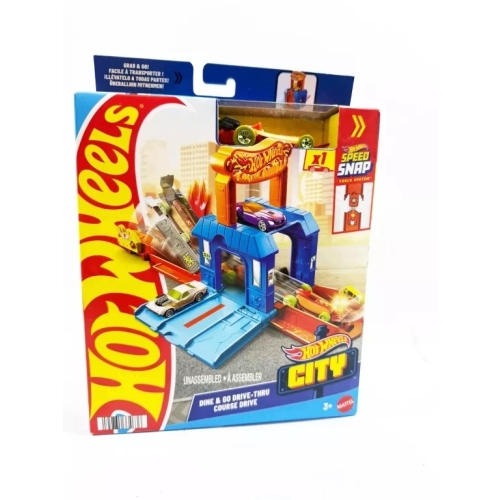 Hot Wheels City Dine & Go Drive-Thru Restauracja samochodowa Auto Czerwone