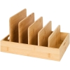 Organizer tacki deski drewno bambus przegródki 6 elementów 33 x 24 x 18,3cm