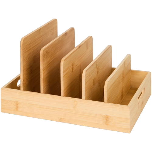 Organizer tacki deski drewno bambus przegródki 6 elementów 33 x 24 x 18,3cm