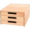 ORGANIZER POJEMNIK KOMODA 3 SZUFLADY BIURKO DOKUMENTY DREWNO 25x33x15 cm