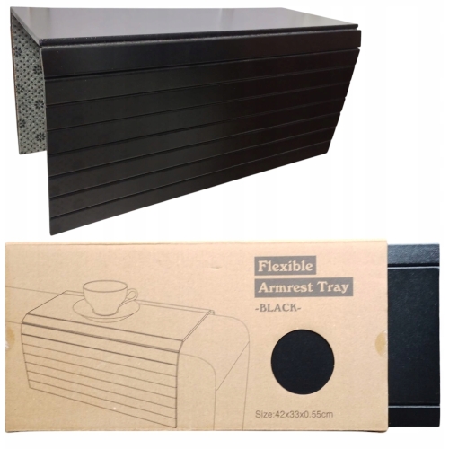 PODŁOKIETNIK SOFA KANAPA STÓŁ PODKŁADKA PODSTAWKA ELASTYCZNA 42 CM BIAŁA