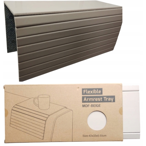 PODŁOKIETNIK SOFA KANAPA STÓŁ PODKŁADKA PODSTAWKA ELASTYCZNA 42 CM BIAŁA