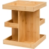 Obrotowy organizer bambusowy na akcesoria kuchenne 360° 22,5 x 22,5 x 28 cm