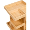 Obrotowy organizer bambusowy na akcesoria kuchenne 360° 22,5 x 22,5 x 28 cm