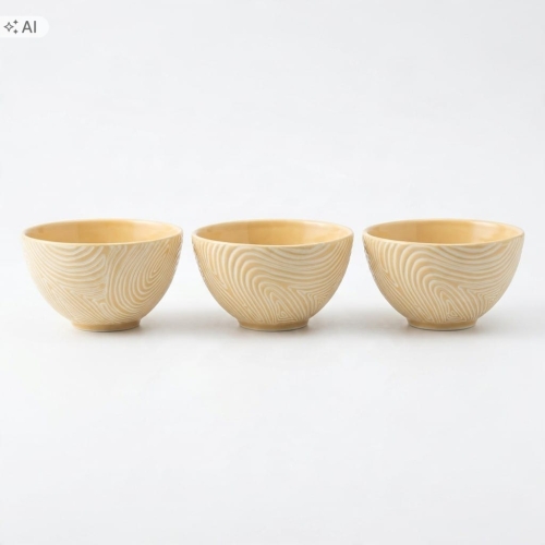 Zestaw 3 sztuk Misek Miseczek Ceramicznych Sosy Dipy Przekąski Alpina 200ml