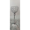 Świecznik srebrny z cyrkoniami na nóżce glamour dekoracja domu Home decor