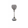 Świecznik srebrny z cyrkoniami na nóżce glamour dekoracja domu Home decor